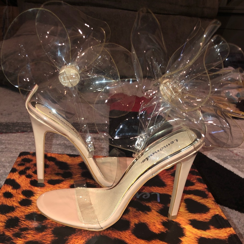 Barely there nude patent ankle strap sandals